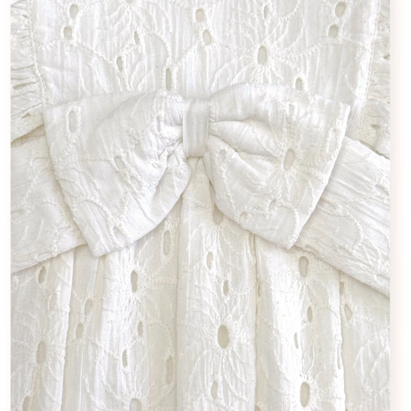 Eyelet Big Bow Romper
