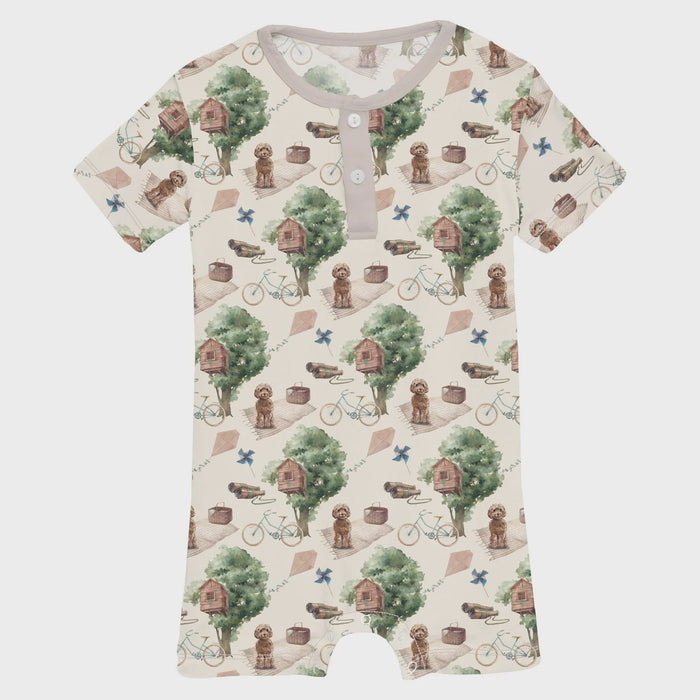 Henley Short Sleeve Romper