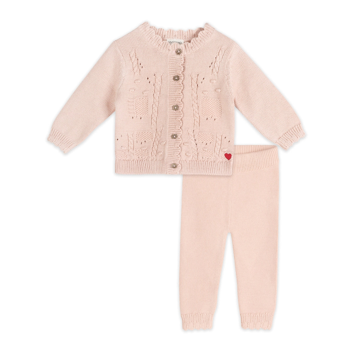 Lil Heart Tex Knit Baby Cardigan & Pant Set
