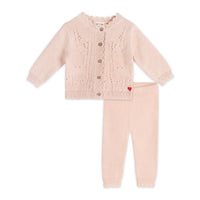 Lil Heart Tex Knit Baby Cardigan & Pant Set