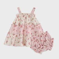 Bijou Tiered Floral Dress And Bloomer