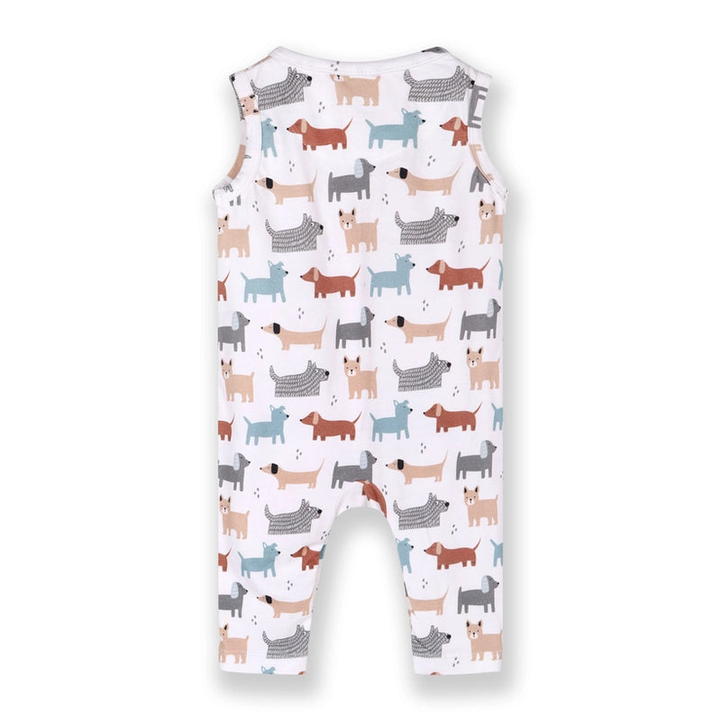 Kangaroo Pocket Sleeveless Baby Jumpsuit