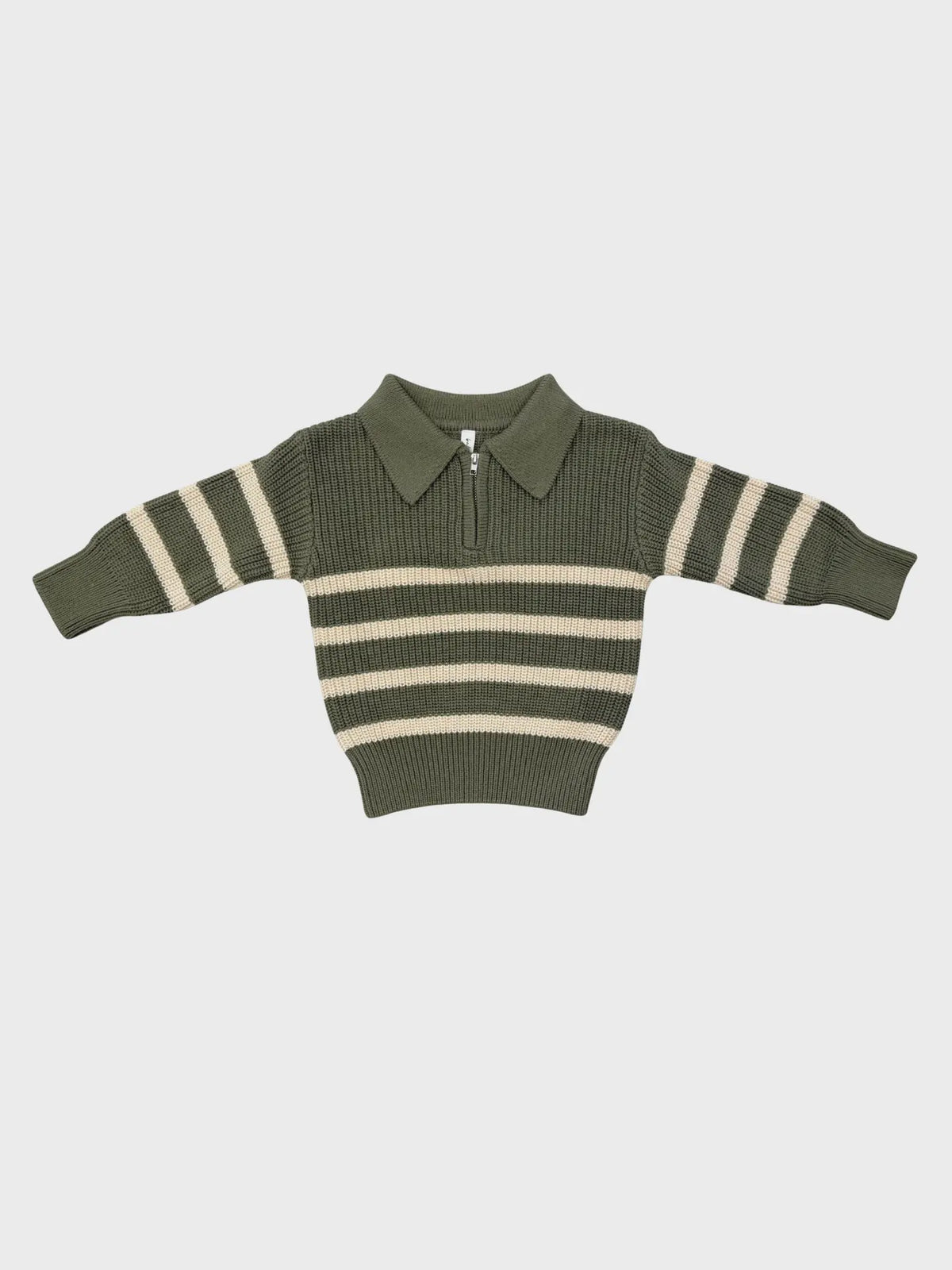 Striped Zip Up Sweater