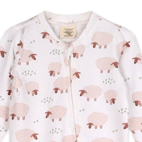 Organic Jersey Zipper Baby Footie