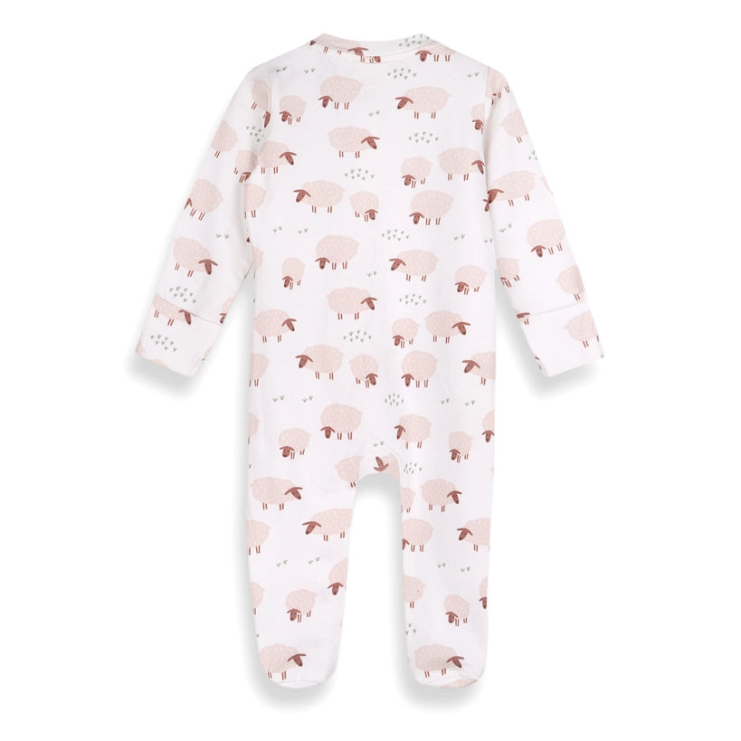 Organic Jersey Zipper Baby Footie