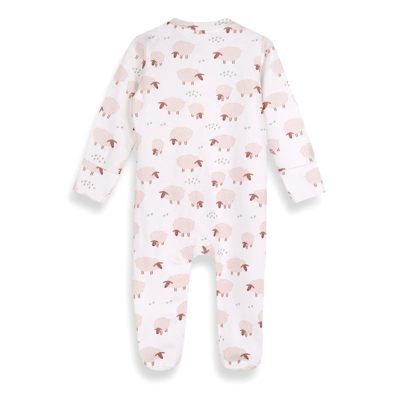 Organic Jersey Zipper Baby Footie
