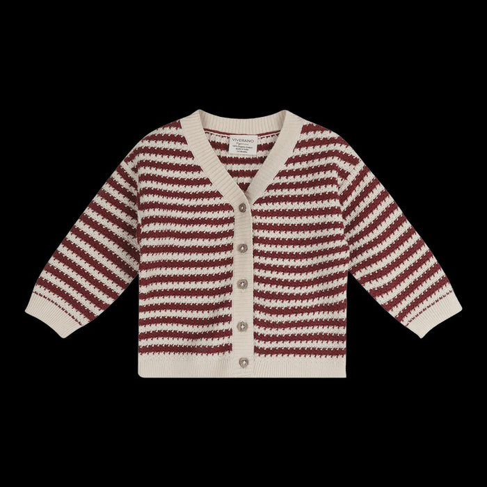 V Neck Stripe Cardigan 262112