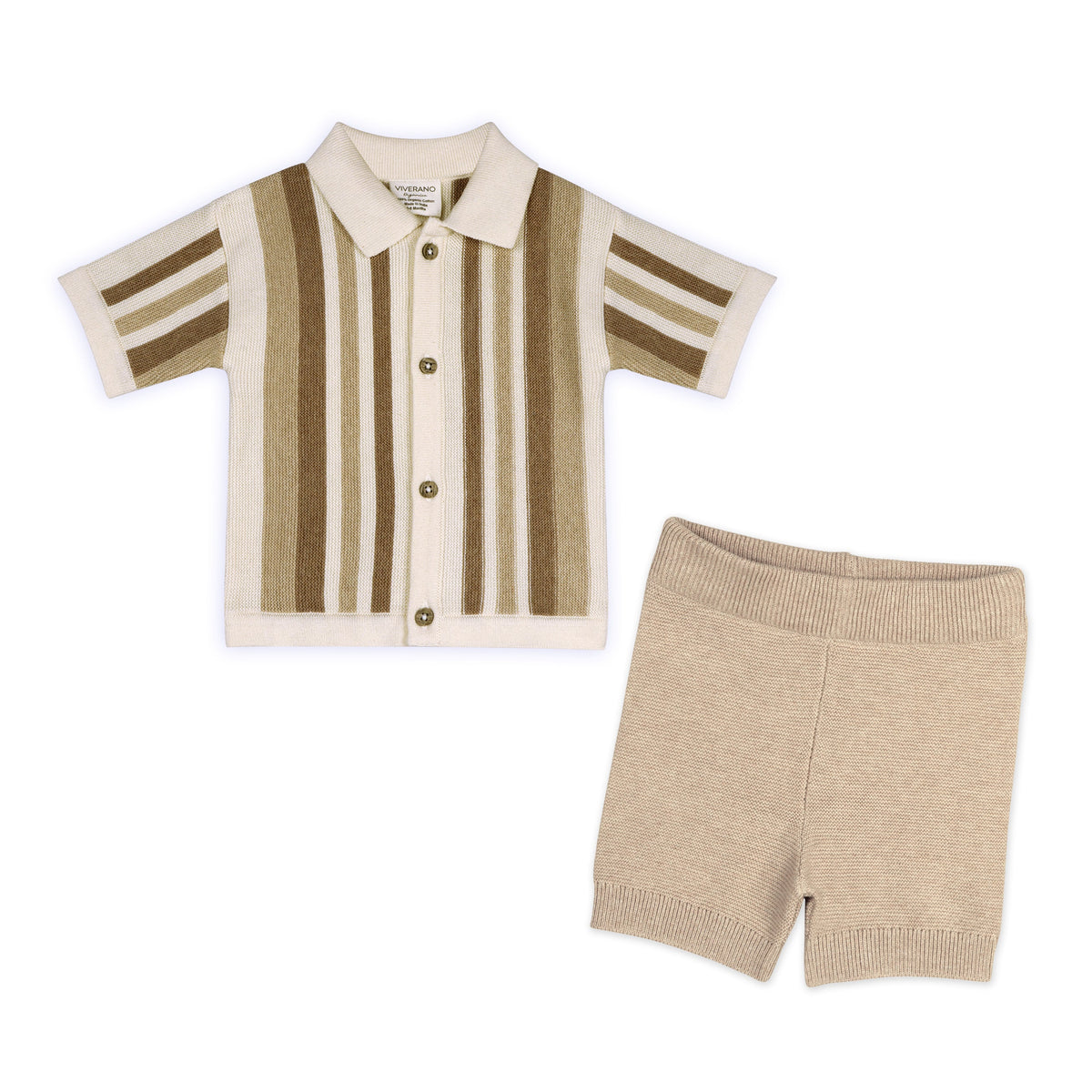 Textured Shirt + Shorts Set