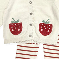 Embroidered Organic Cardigan + Pants Set