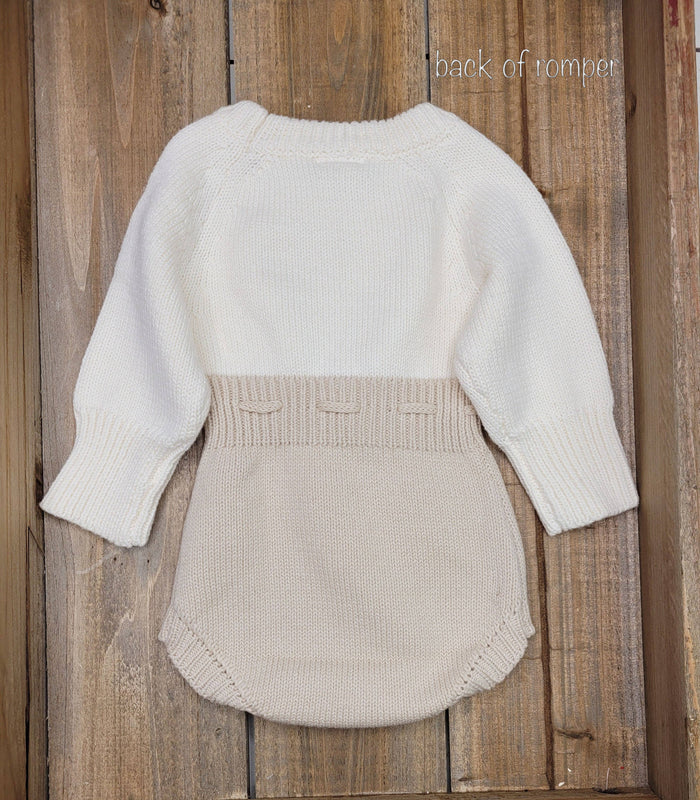 Baby Girl Heart Sweater Romper