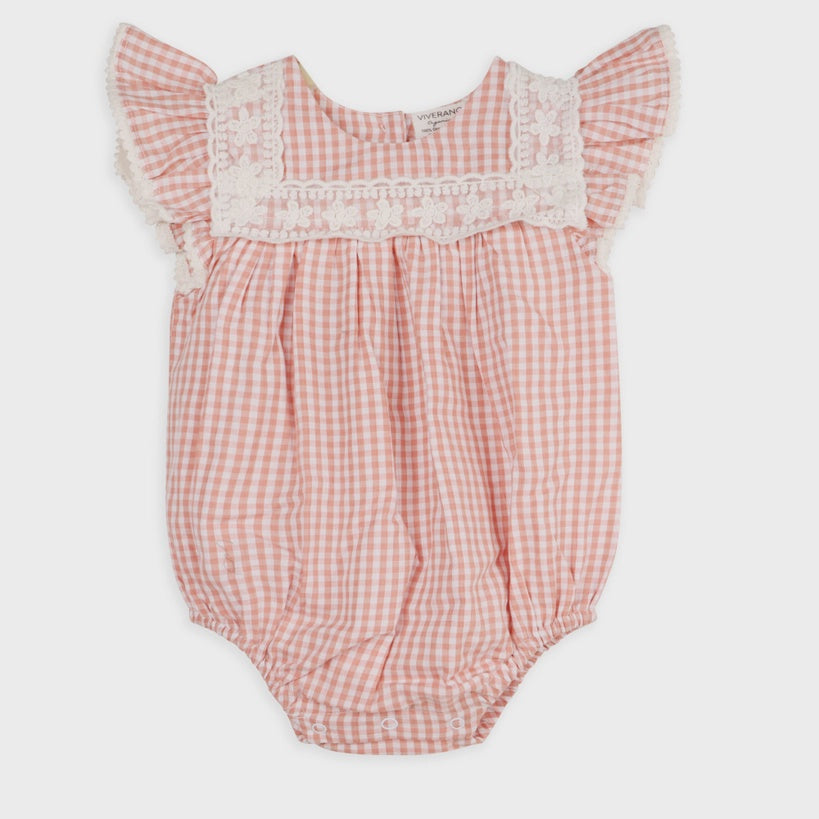 Sofia Gingham Bubble Romper