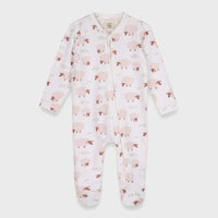 Organic Jersey Zipper Baby Footie