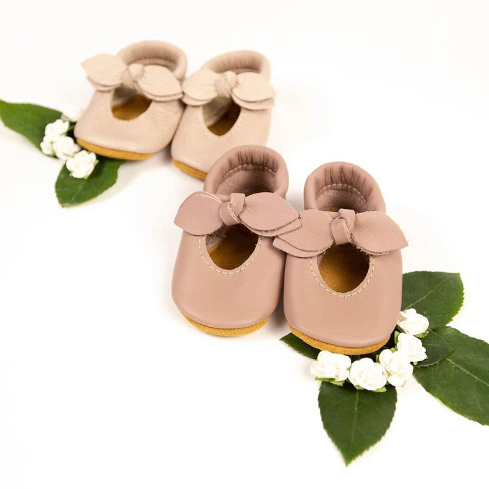Dusty Rose & Oyster Bella Janes Baby Shoes