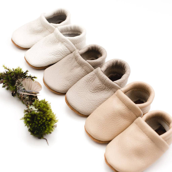 Leather Loafer Baby Booties