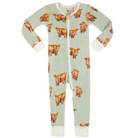 Bamboo Zipper Footed Romper