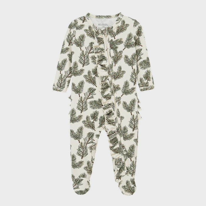 Brushed Ruffle Footed Romper