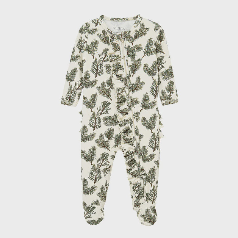 Brushed Ruffle Footed Romper