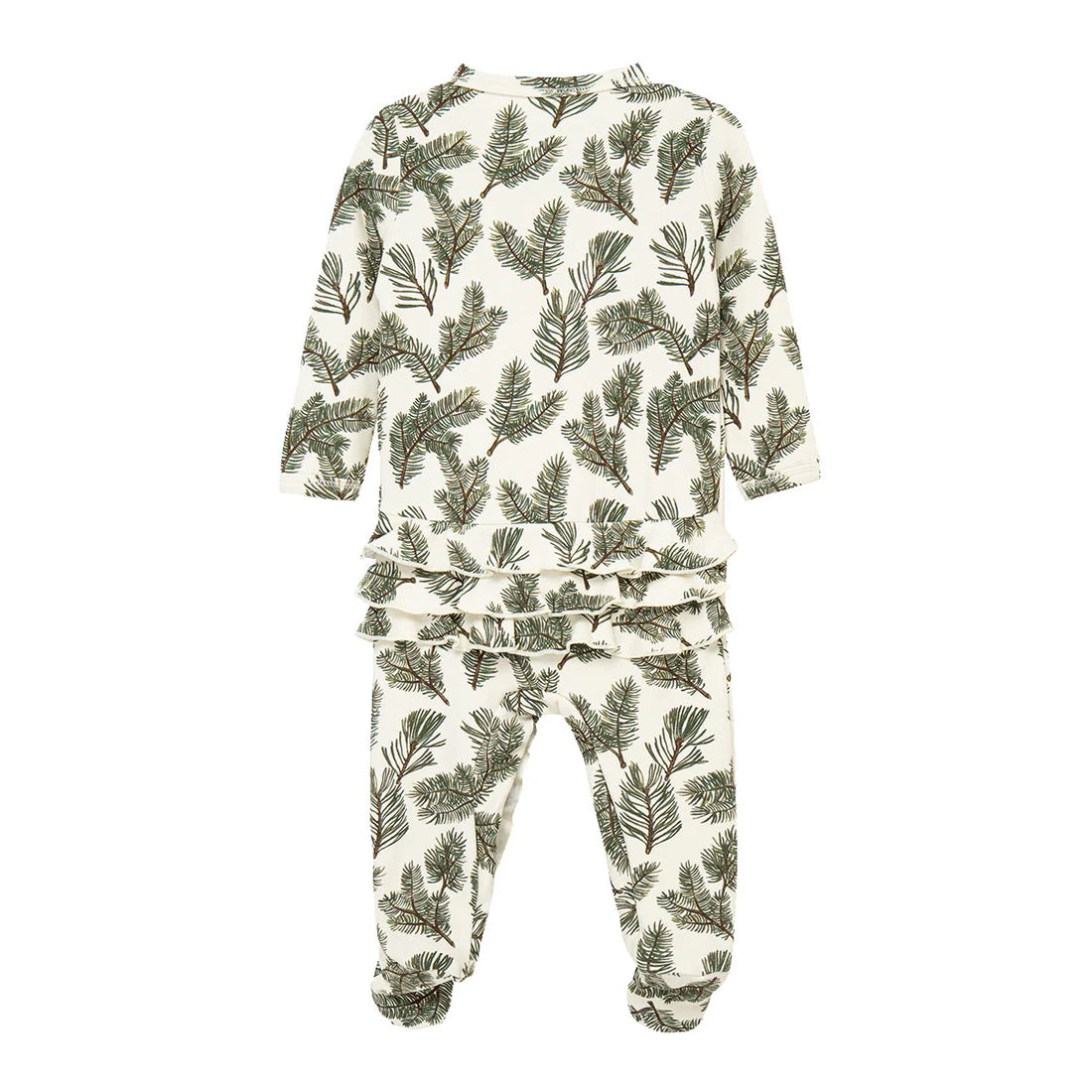 Brushed Ruffle Footed Romper