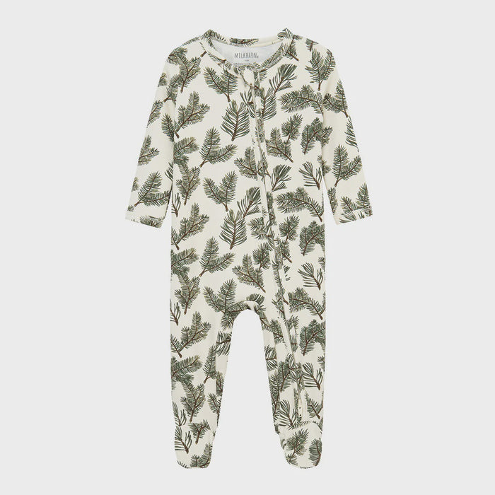 Brushed Zipper Footed Romper