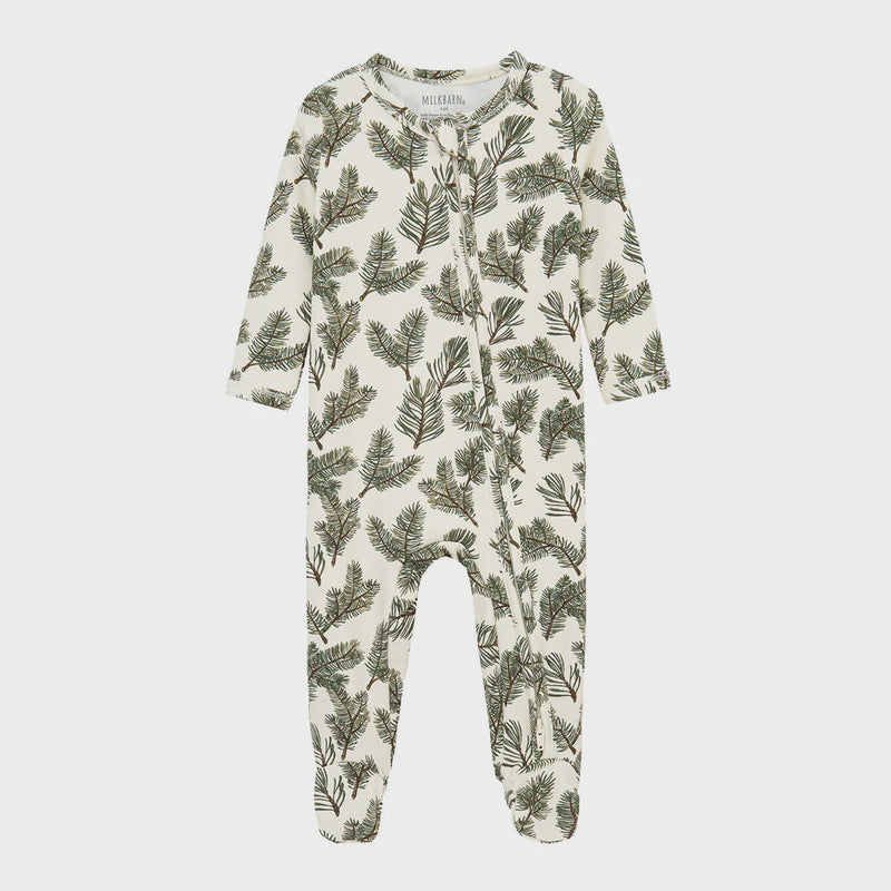Brushed Zipper Footed Romper