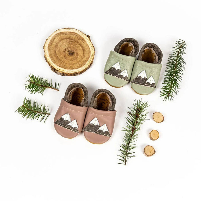 Dusty Rose Mountains Baby Shoes