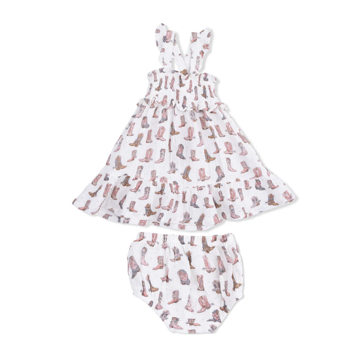 Smocked Ruffle Sundress and Bloomer