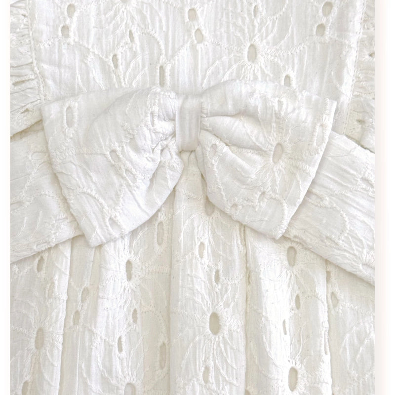 Eyelet Big Bow Romper