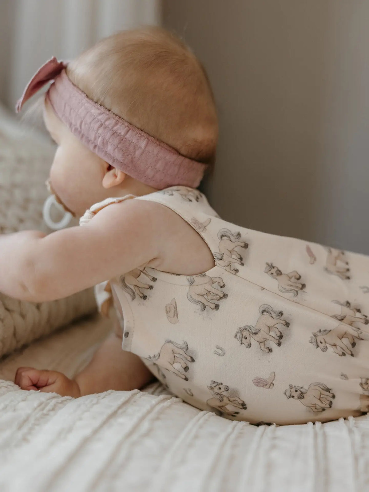 Organic Bowtie Shoulder Bodysuit