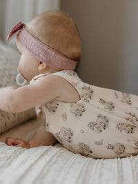 Organic Bowtie Shoulder Bodysuit