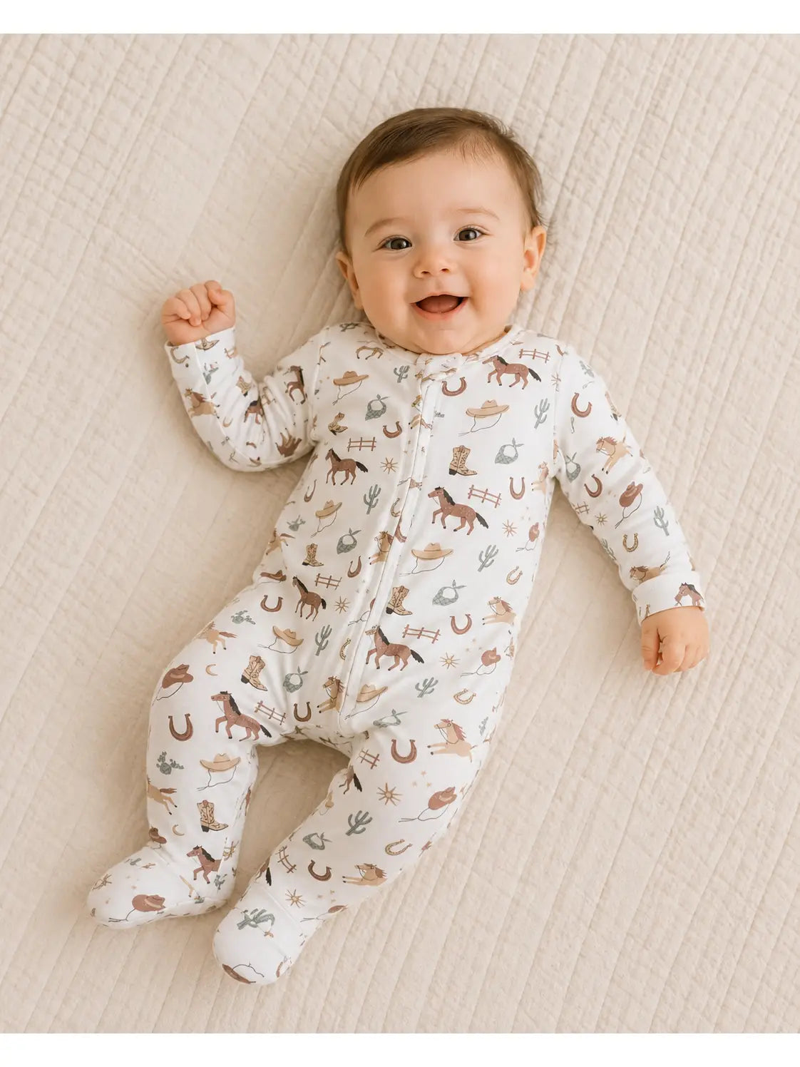 Organic Jersey Zipper Baby Footie