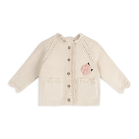 Anna Crochet Flower Knit Cardigan