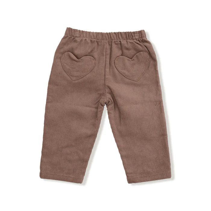 Cord Pant With Heart Pockets