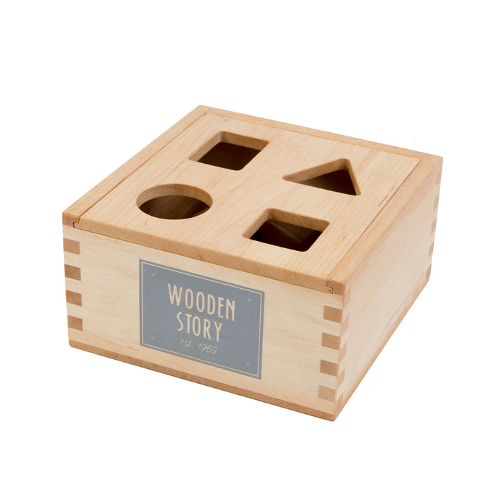 Stacking Montessori ToyShape Sorter Box Natural