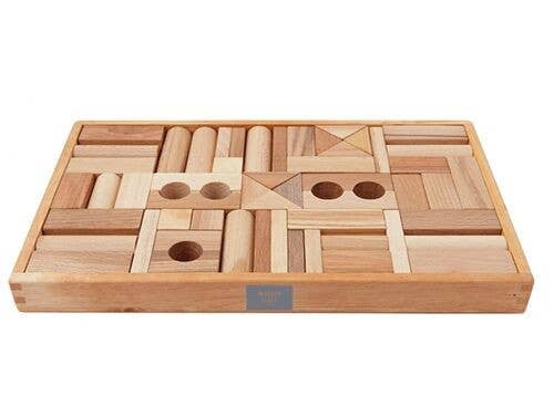Wooden Blocks in Tray - 54 piece