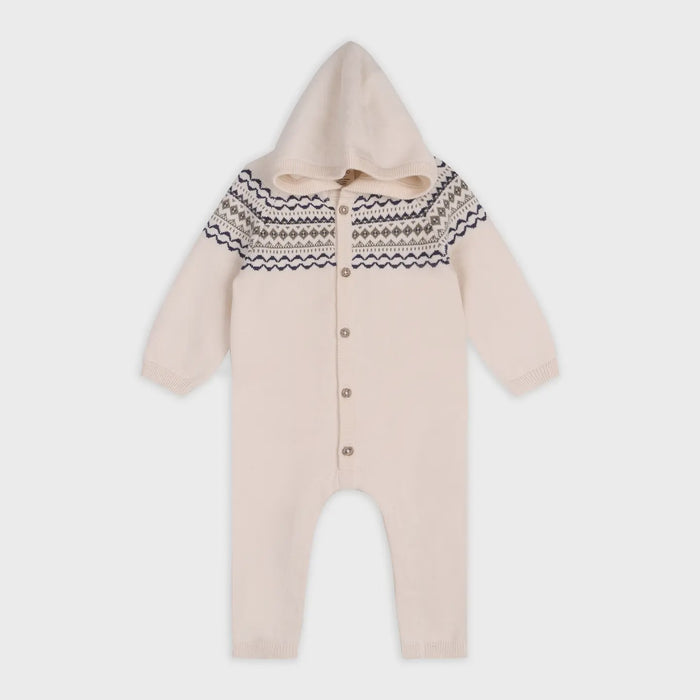 Sweater Knit Hooded Jumpsuit