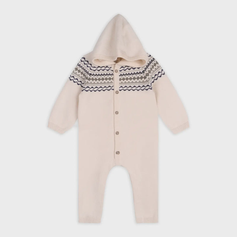 Sweater Knit Hooded Jumpsuit