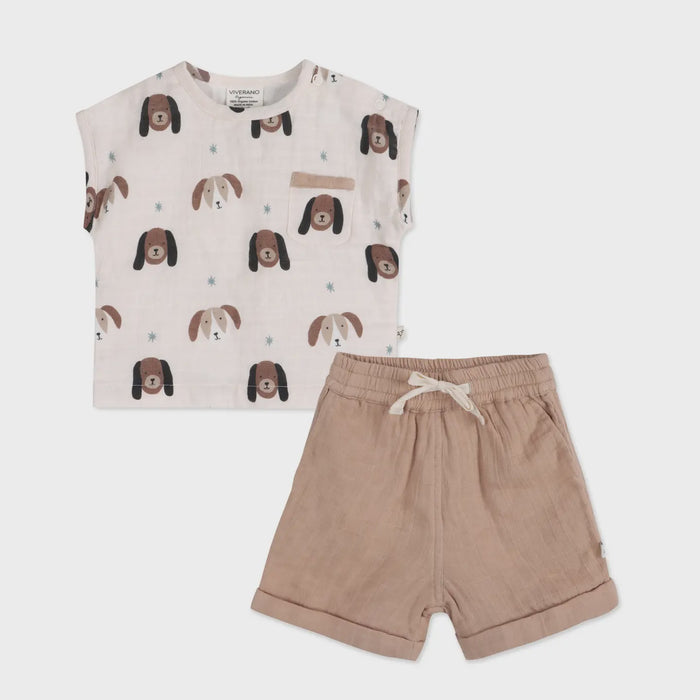 Baby Top + Shorts Set (Organic Muslin)