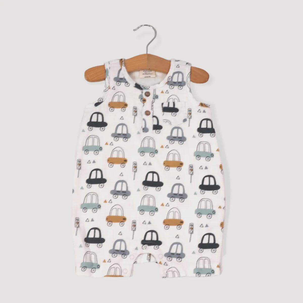 Henley Sleeveless Baby Romper