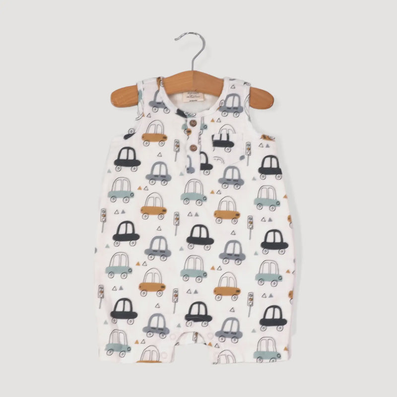 Henley Sleeveless Baby Romper