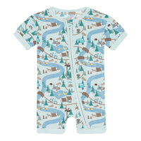 Print Shorty Sleeper with Zipper
