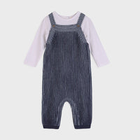 Ribbed Knit Overall Set