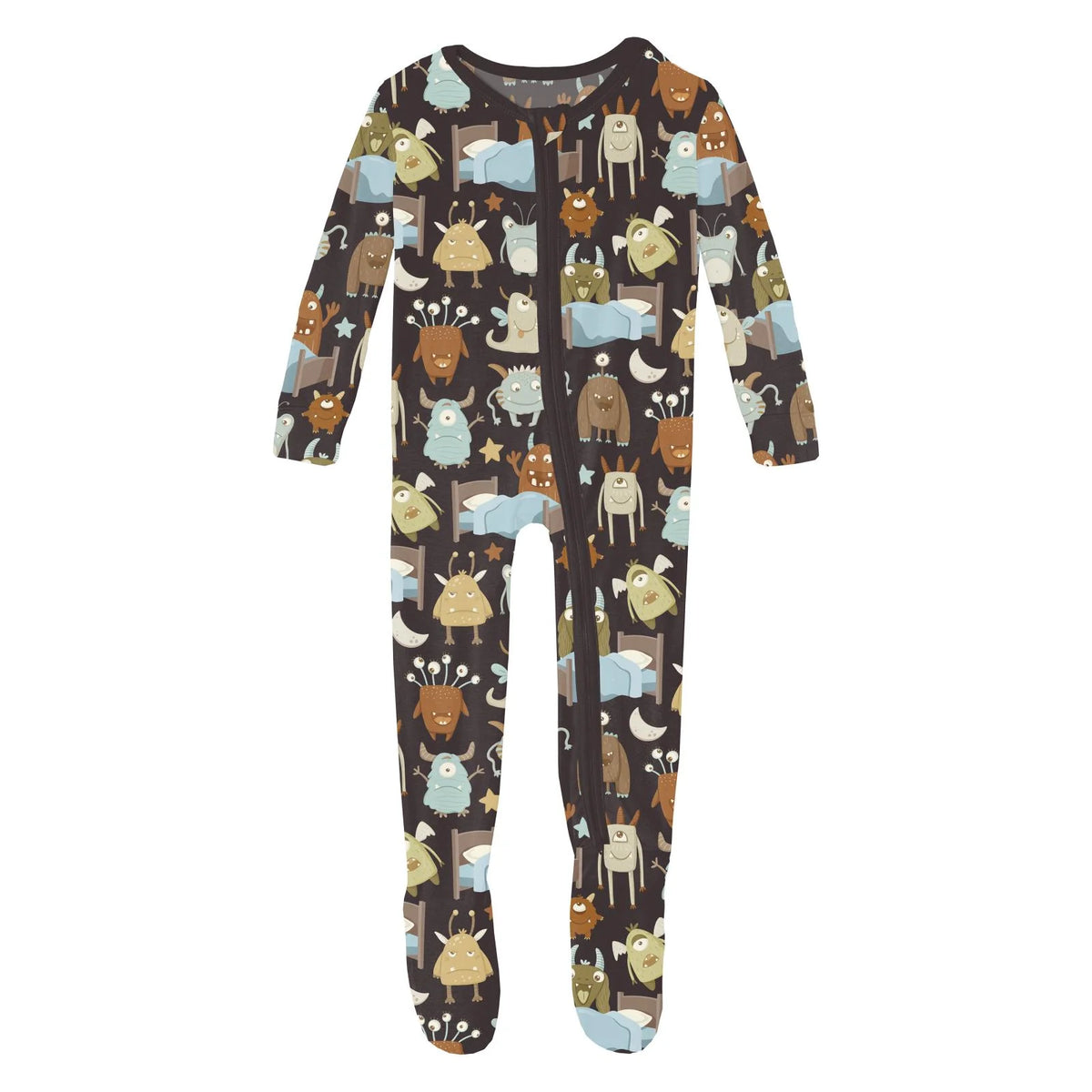 Print Footie 2 way Zipper