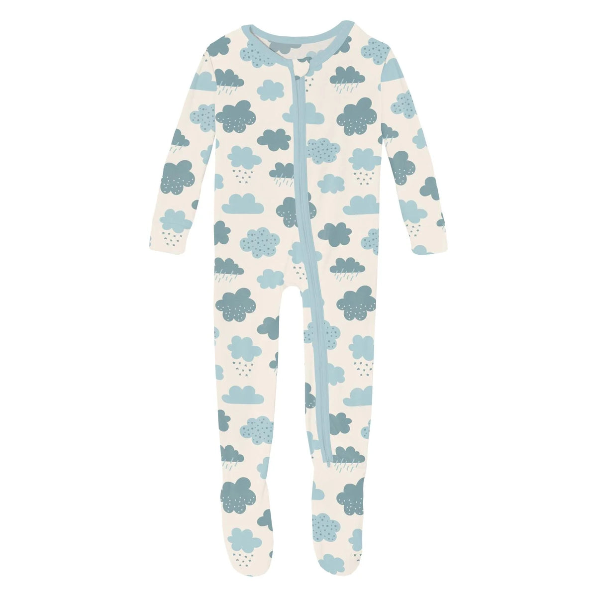 Print Footie 2 way Zipper