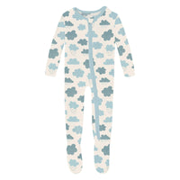 Print Footie 2 way Zipper