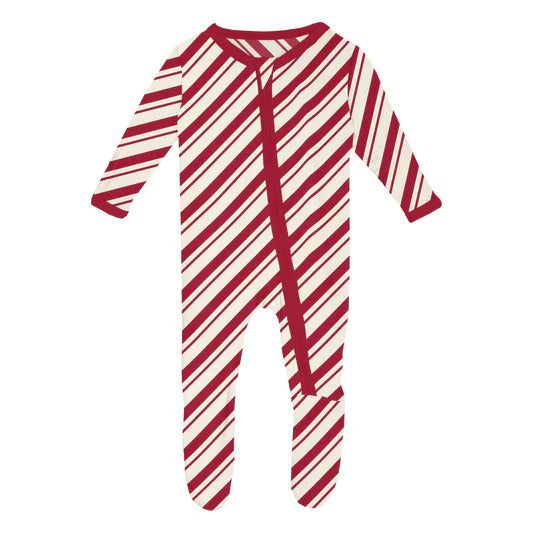 Print Footie 2 way Zipper