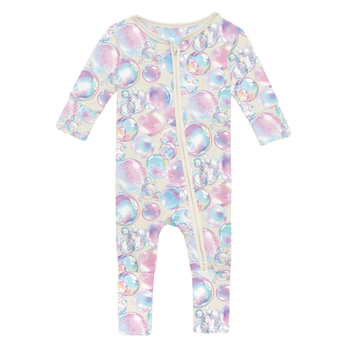 Print Muffin Ruffle Coverall w/ 2-way Zip