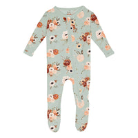 Muffin Ruffle Footie w/ 2 way Zip