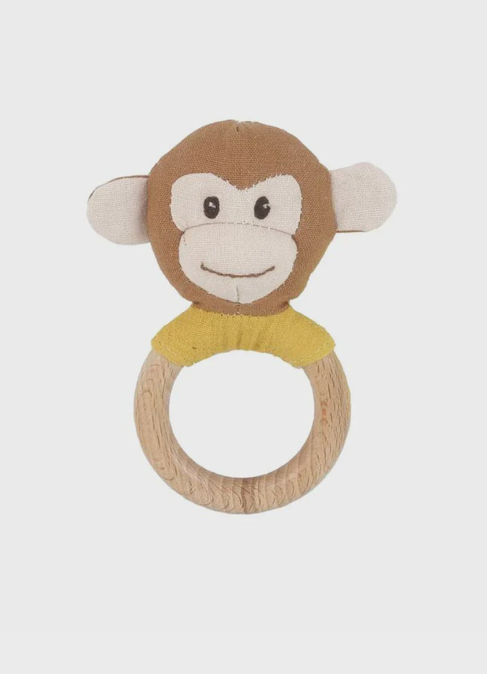 Linen Monkey Rattle