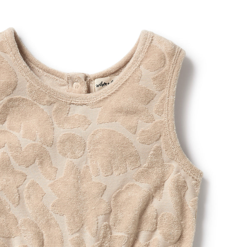 Organic Playsuit with Drawstring Waist