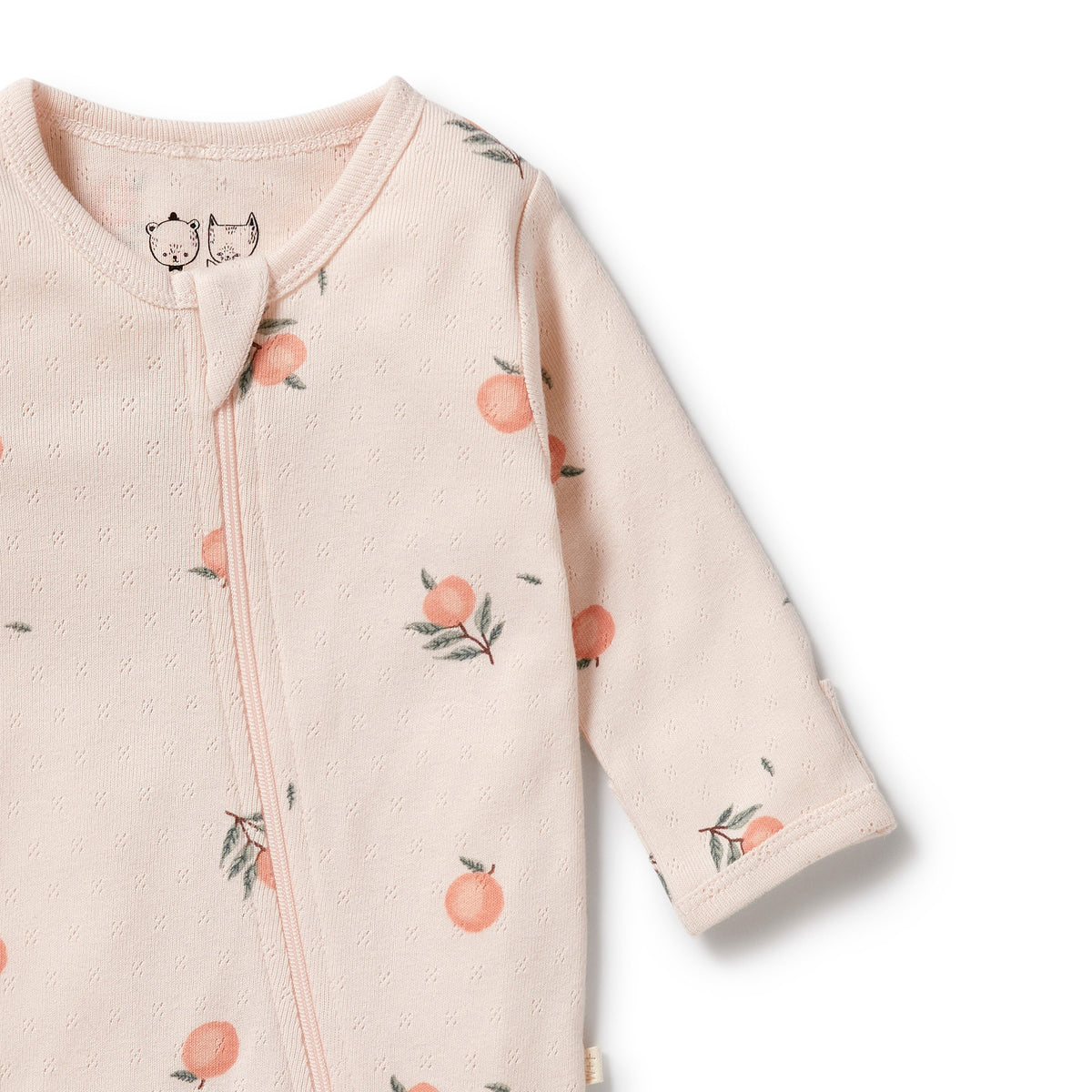 Organic Pointelle Zipsuit with Feet